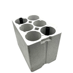 PERBACCO CONTENITORE IN POLISTIROLO PER LA SPEDIZIONE DI 6 BOTTIGLIE PER VINO  